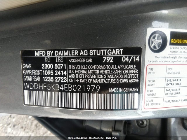 WDDHF5KB4EB021979 Mercedes-Benz E-class E 350