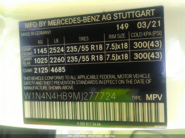 2021 MERCEDES-BENZ GLA W1N4N4HB9MJ277724 Photo 8