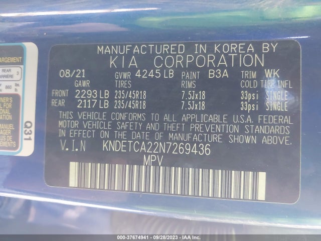 KIA Seltos Sx Turbo 2022 KNDETCA22N7269436 Image 9