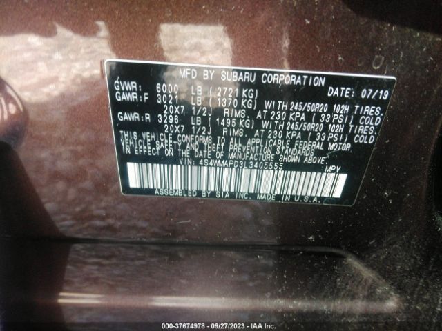 4S4WMAPD3L3405555 Subaru Ascent Limited
