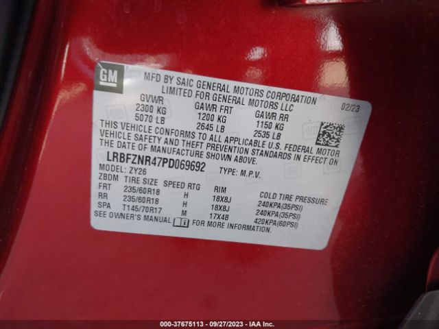 LRBFZNR47PD069692 Buick Envision Essence