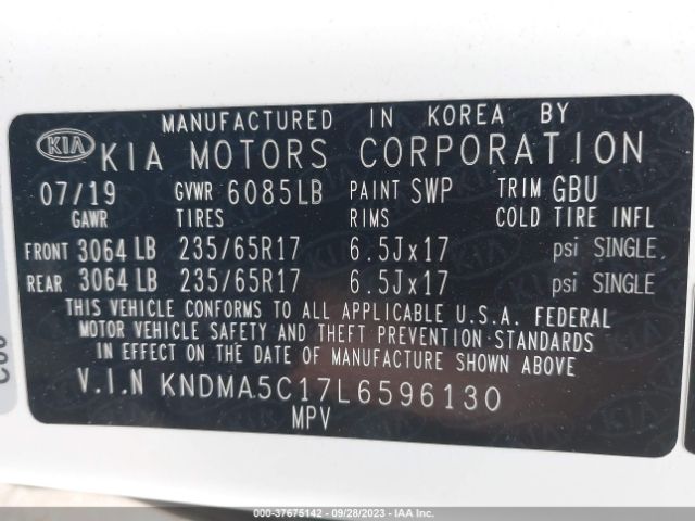 KNDMA5C17L6596130 KIA Sedona L