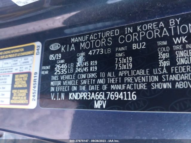 KNDPR3A66L7694116 KIA Sportage Sx Turbo