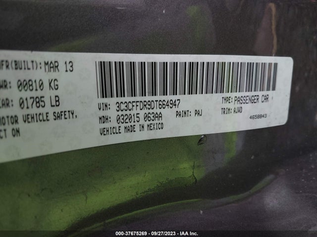 2013 FIAT 500 3C3CFFDR9DT664947 Photo 8