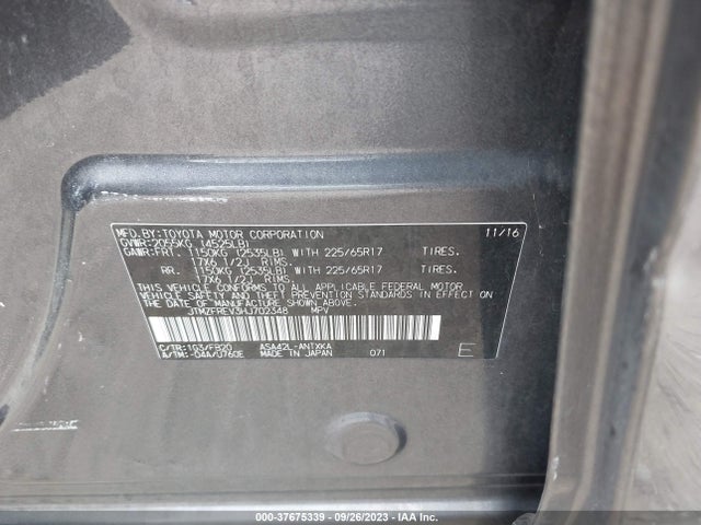 2017 TOYOTA RAV4 LE VIN: JTMZFREV3HJ702348