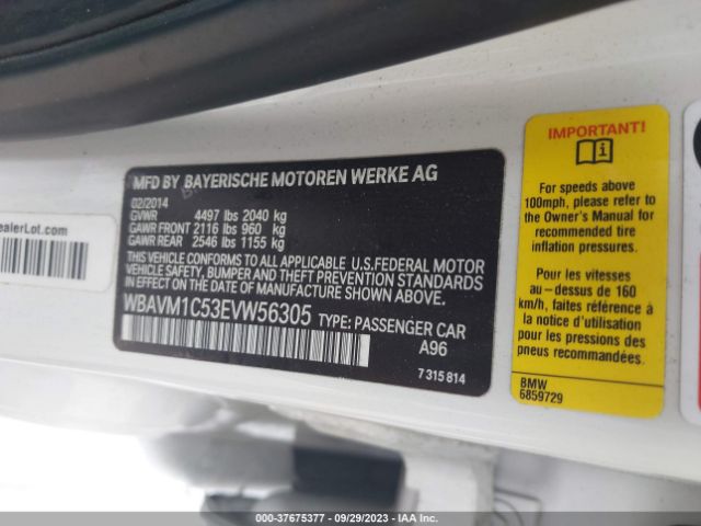 WBAVM1C53EVW56305 BMW X1 Sdrive28i