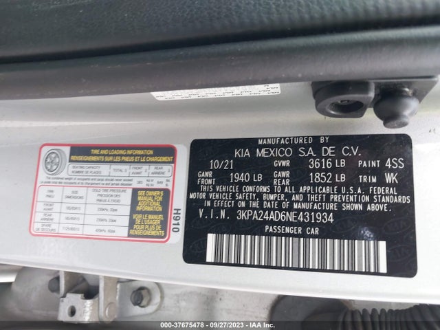 KIA RIO S 2022 3KPA24AD6NE431934 Image 9