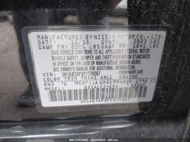 3N1AB7AP3FY374087 Nissan SENTRA S