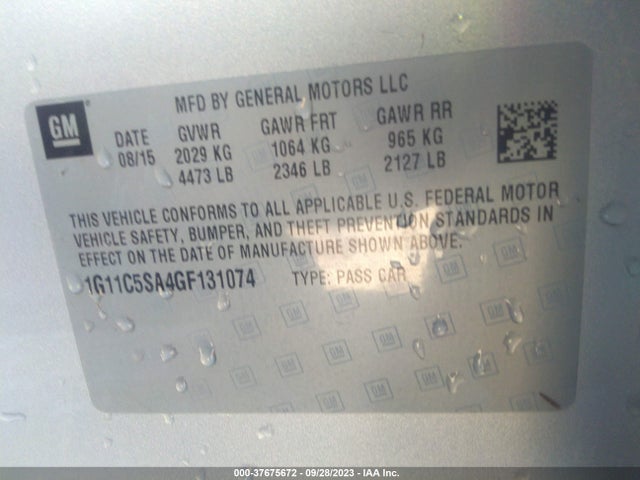 Chevrolet Malibu Limited Lt 2016 1G11C5SA4GF131074 Image 9
