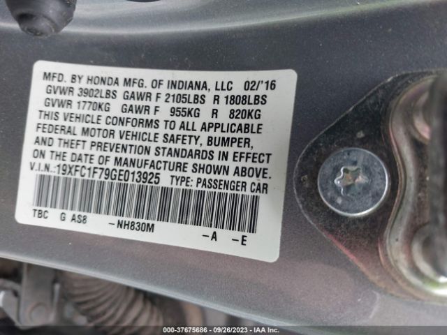 19XFC1F79GE013925 Honda Civic Sedan Ex-l