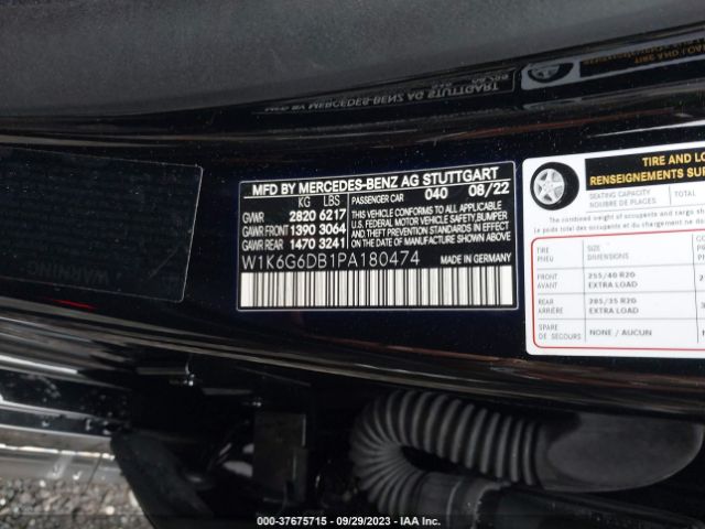 W1K6G6DB1PA180474 Mercedes-Benz S-class S 500
