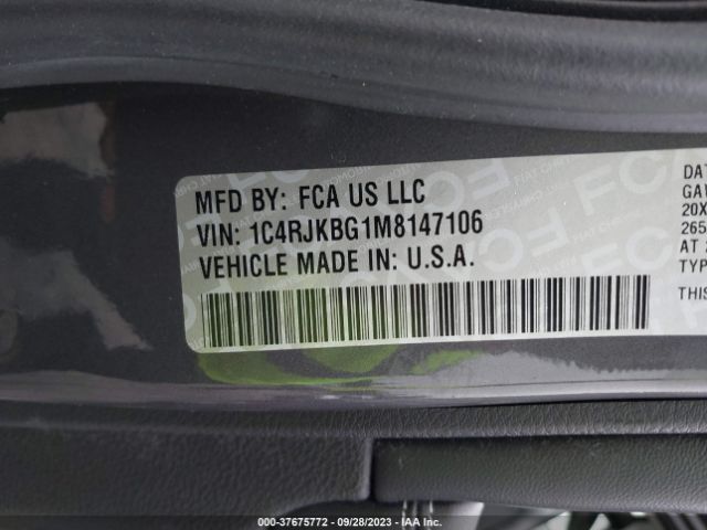 1C4RJKBG1M8147106 Jeep Grand Cherokee L Limited