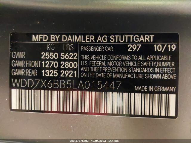 2020 MERCEDES-BENZ AMG GT 53 4-DOOR COUPE WDD7X6BB5LA015447 Photo 8