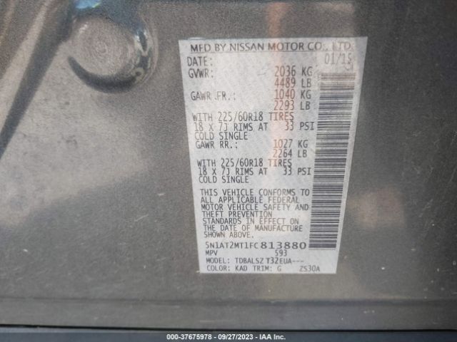 5N1AT2MT1FC813880 Nissan Rogue Sl