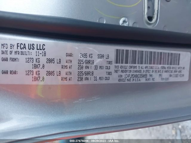1C4PJMDX8KD350059 Jeep Cherokee Limited