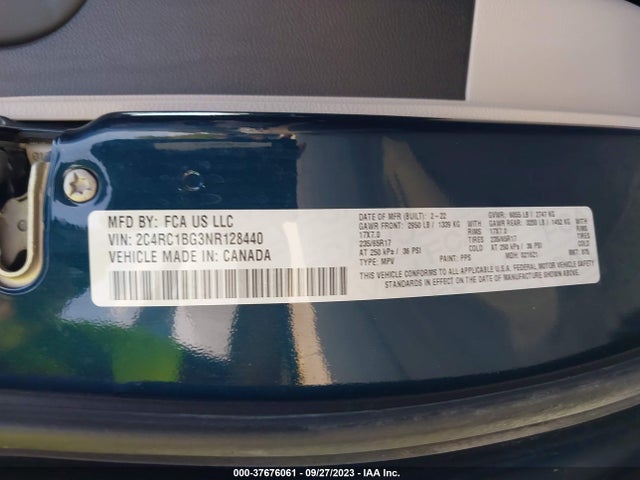 2C4RC1BG3NR128440 Chrysler Pacifica Touring L