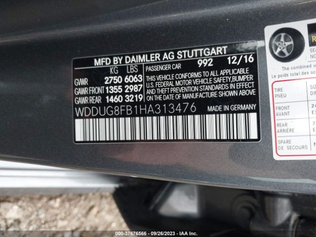 WDDUG8FB1HA313476 Mercedes-Benz S-class S 550