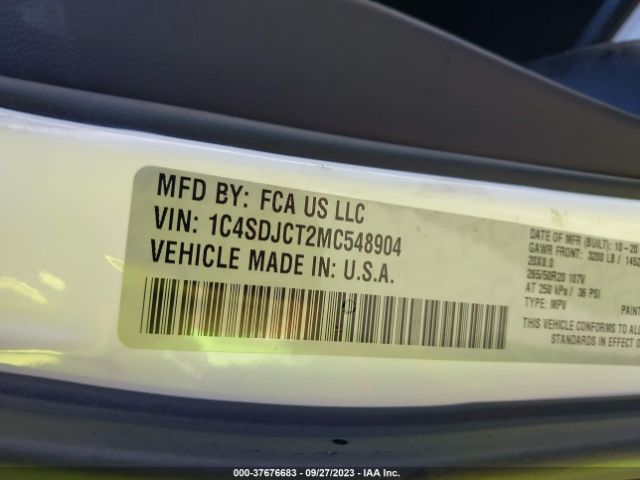 1C4SDJCT2MC548904 Dodge Durango R/t Awd