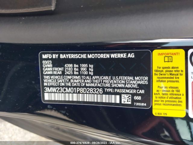 2023 BMW 2 SERIES 3MW23CM01P8D28326 Photo 8