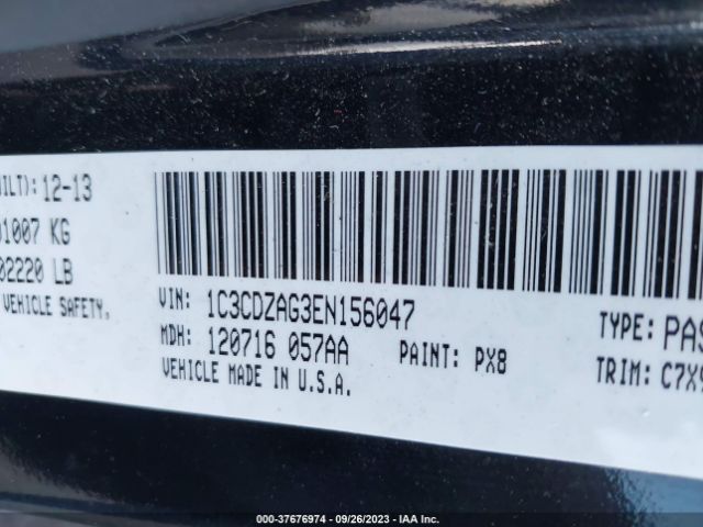 1C3CDZAG3EN156047 Dodge AVENGER SE