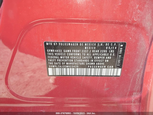 3VWPL7AJ2EM623420 Volkswagen Jetta Sportwagen 2.0l Tdi