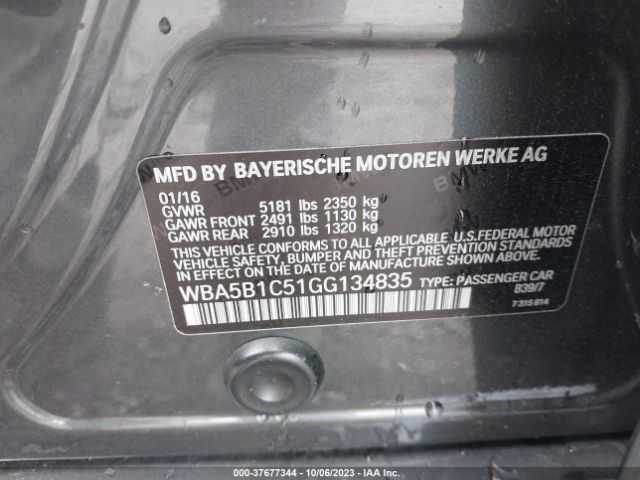 WBA5B1C51GG134835 BMW 5 Series 535i