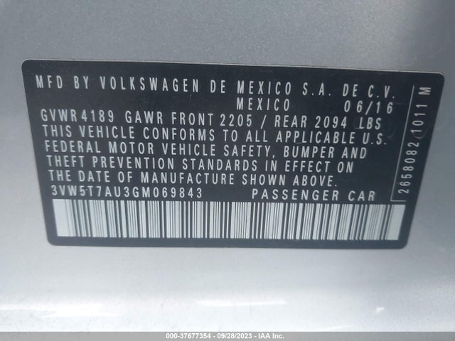 3VW5T7AU3GM069843 Volkswagen GOLF GTI S