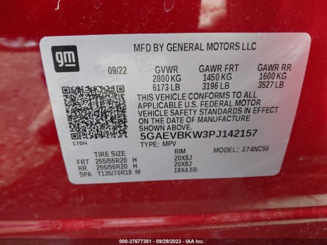 5GAEVBKW3PJ142157 Buick Enclave Premium