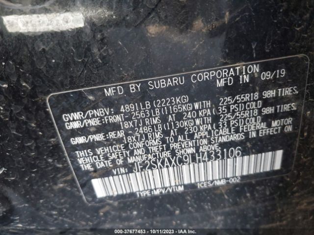JF2SKAXC9LH433106 Subaru Forester Touring