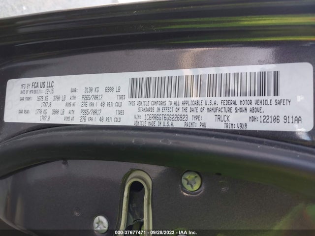 RAM 1500 Slt 2016 1C6RR6GT6GS226923 Image 9