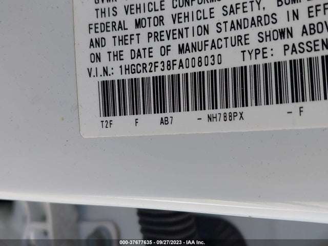 Honda Accord Sedan Lx 2015 1HGCR2F38FA008030 Image 9