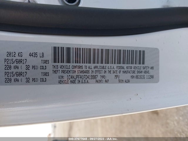 1C4NJPFA1FD419987 Jeep Patriot High Altitude Edition