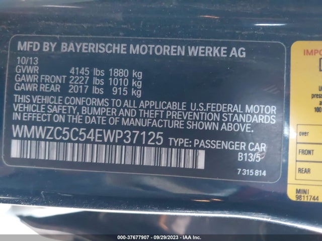 WMWZC5C54EWP37125 Mini Cooper Countryman S