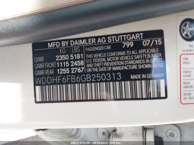 WDDHF6FB6GB250313 Mercedes-Benz E-class E 400