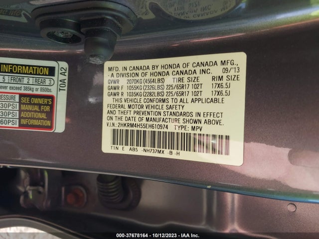 Honda CR-V EX 2014 2HKRM4H55EH610974 Image 9