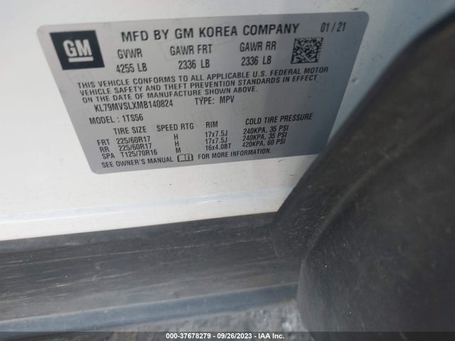 Chevrolet Trailblazer Activ 2021 KL79MVSLXMB140824 Image 15