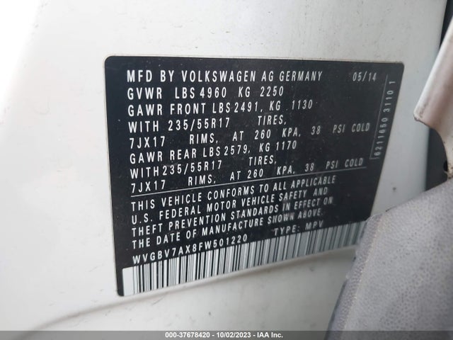 WVGBV7AX8FW501220 Volkswagen TIGUAN SE
