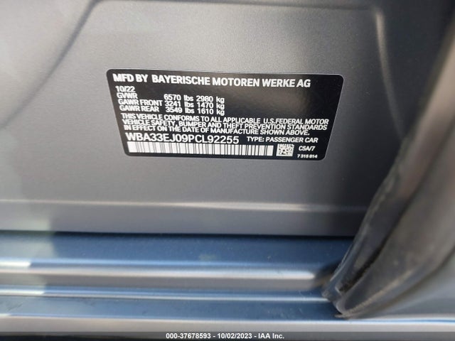 BMW 7 Series 760i Xdrive 2023 аукцион фото