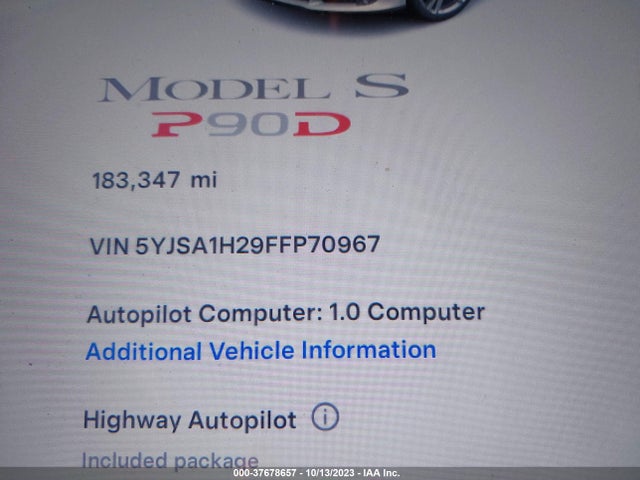 5YJSA1H29FFP70967 Tesla Model S 85d/p85d/70d/90d/p90d