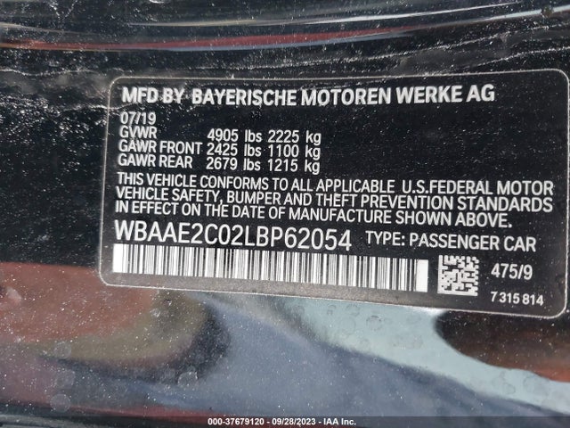 2020 BMW 8 Series, VIN: WBAAE2C02LBP62054