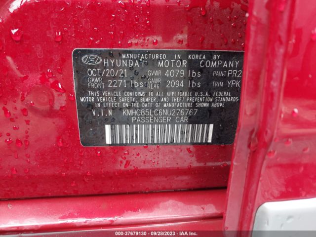 KMHC85LC6NU276767 Hyundai Ioniq Hybrid Sel