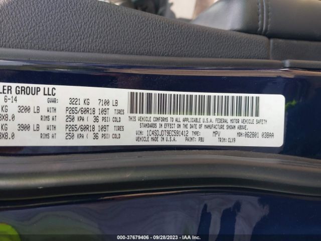 1C4SDJDT9EC591412 Dodge DURANGO LIMITED