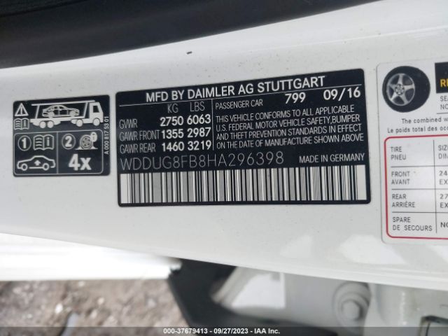 WDDUG8FB8HA296398 Mercedes-Benz S-class S 550