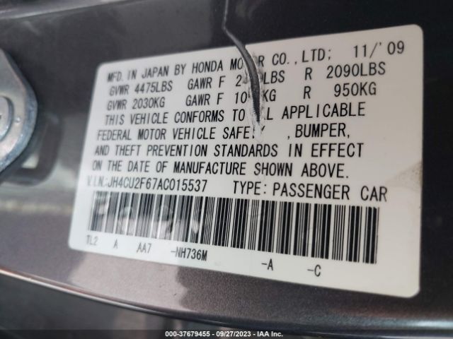2010 ACURA TSX JH4CU2F67AC015537 Photo 8