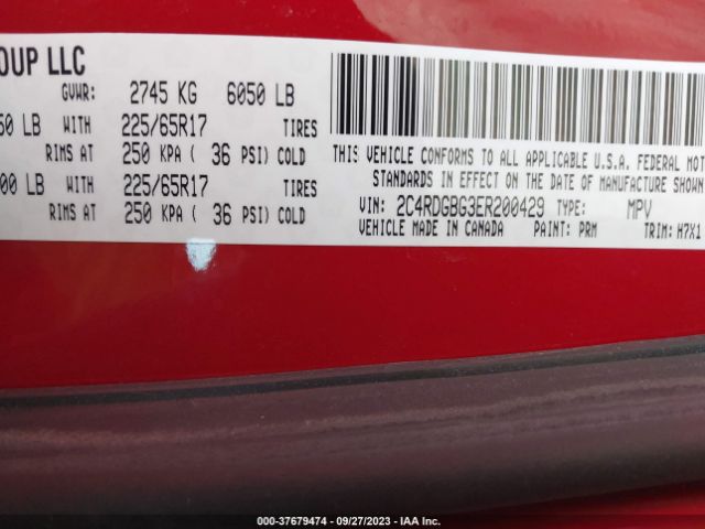 2C4RDGBG3ER200429 Dodge Grand Caravan Se