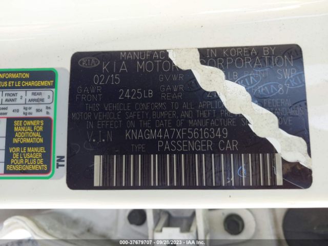 KNAGM4A7XF5616349 KIA Optima Lx