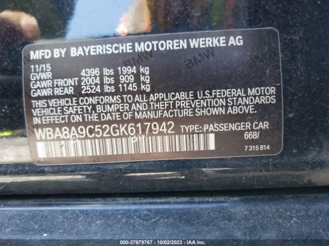 WBA8A9C52GK617942 BMW 3 Series 320i
