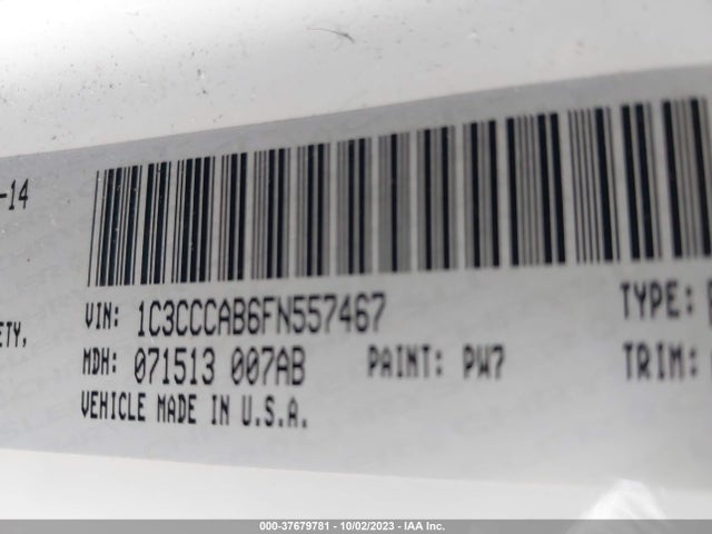 2015 CHRYSLER 200 LIMITED VIN: 1C3CCCAB6FN557467