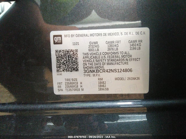 Chevrolet Blazer Lt 2022 3GNKBCR42NS124806 Image 9