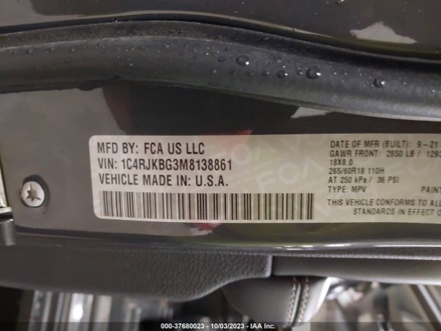 1C4RJKBG3M8138861 Jeep Grand Cherokee L Limited